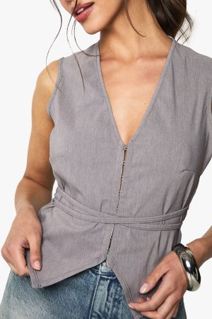 Marl Bengaline Hook And Eye Waistcoat