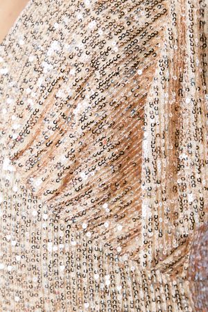 Sequin Tie Shoulder Bridesmaids Maxi Dress
