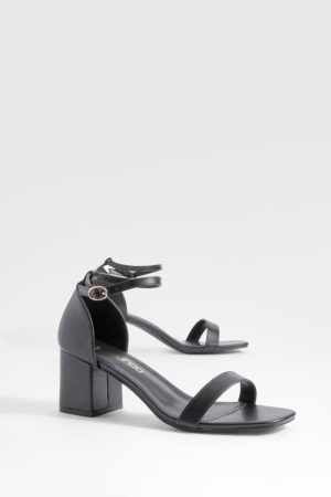 Low Block Barely There Heels