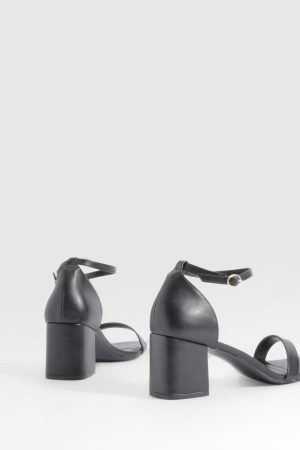 Low Block Barely There Heels