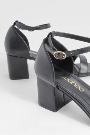 Low Block Barely There Heels