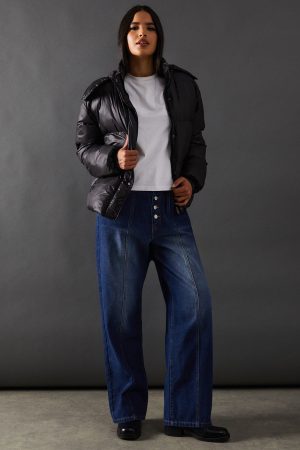 Shiny Padded Puffer Coat