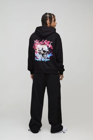 Boxy OFCL Skull Star Graphic Hoodie