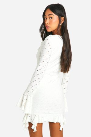 Broderie Frill Mini Dress