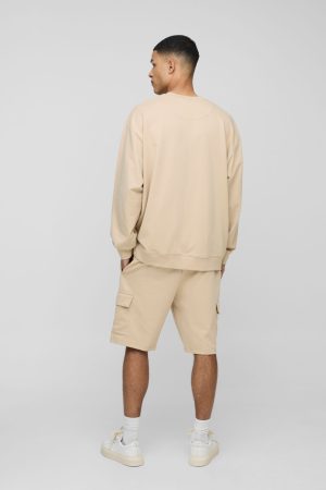 Tall 260GSM Loopback Regular Fit Basic Cargo Shorts
