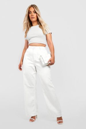 Plus Denim Wide Leg Jean