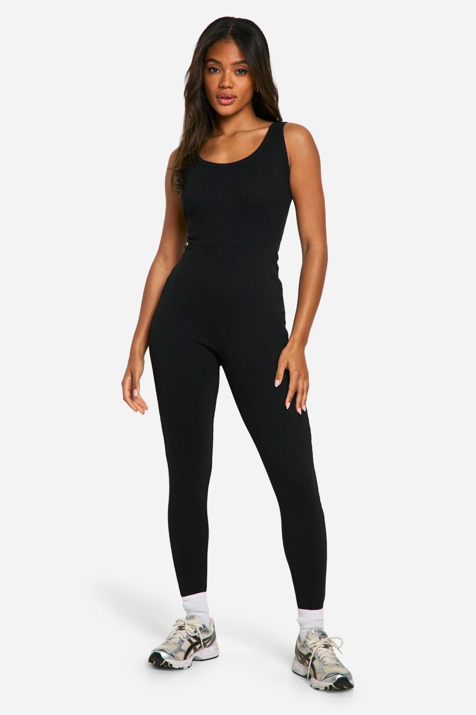 Premium Rib Scoop Neck Unitard
