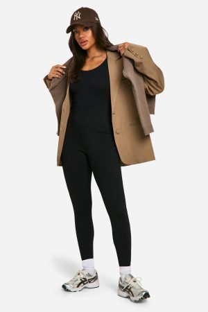 Premium Rib Scoop Neck Unitard