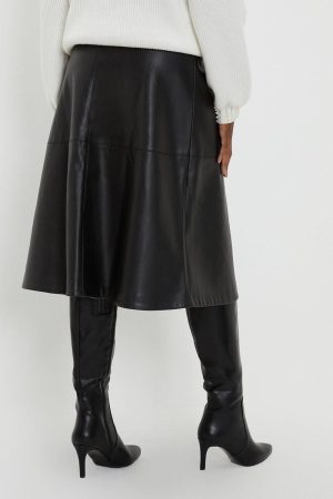 Tall Faux Leather A Line Skirt