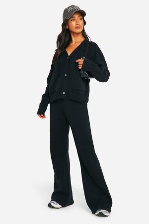Petite Cardigan And Flare Trouser Co Ord