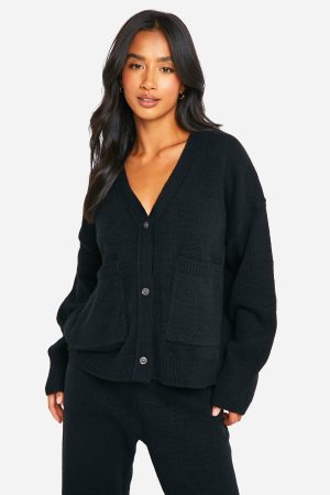Petite Cardigan And Flare Trouser Co Ord