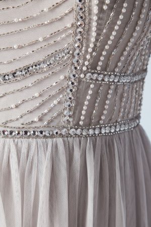 Statement Contour  Embellished Two In One Bridesmaid Dress