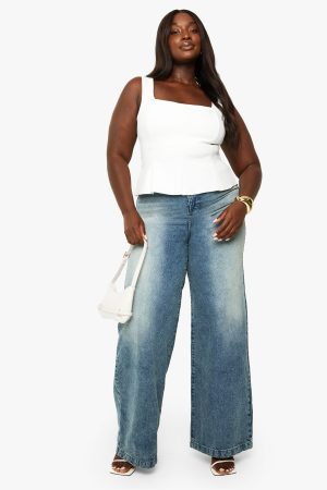 Plus Double Bengaline Structured Panel Top