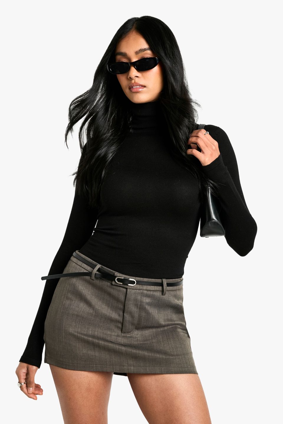 Tailored Mini Belt Detail Skort