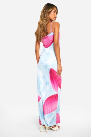 Floral Print Strappy Maxi Dress