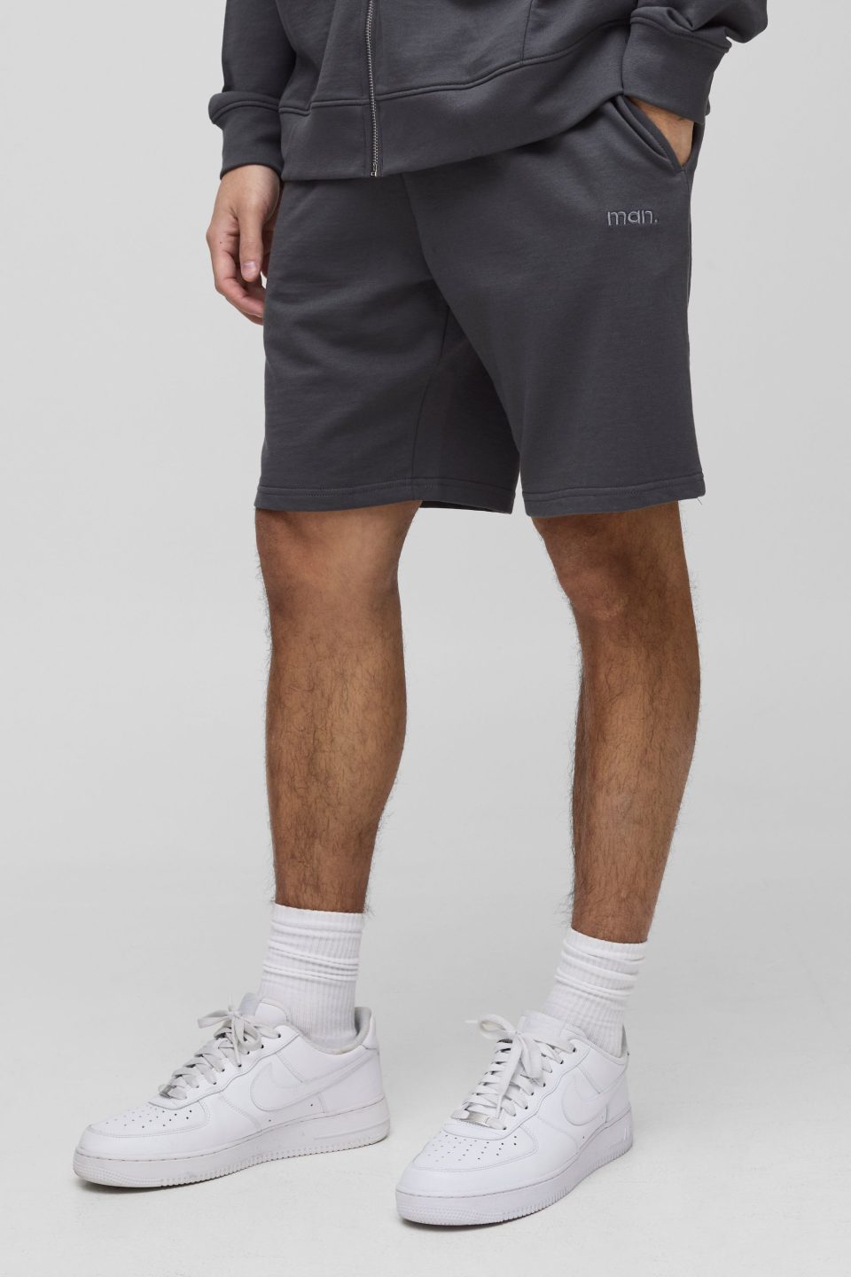260GSM Loopback Basic MAN. Relaxed Mid Length Shorts