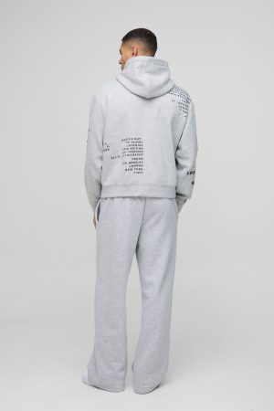 Oversized Boxy Star Applique Hoodie