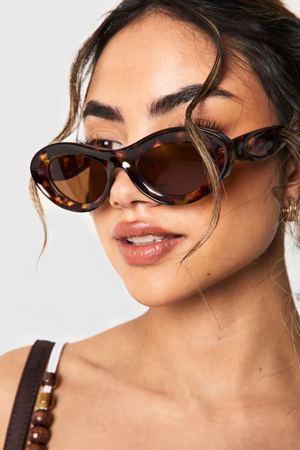 Thick Frame Oval Sunglasses
