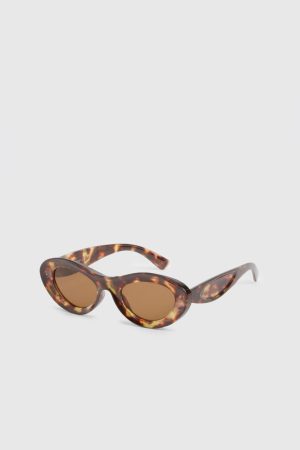 Thick Frame Oval Sunglasses
