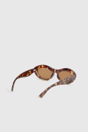Thick Frame Oval Sunglasses