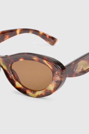 Thick Frame Oval Sunglasses