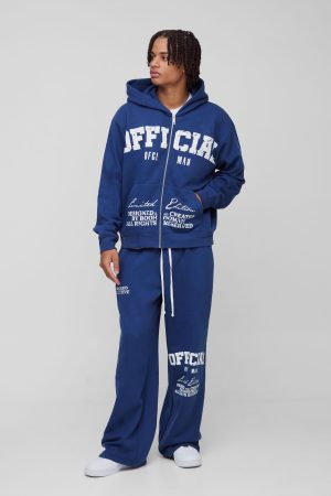 Oversized Boxy Official Print Tracksuit