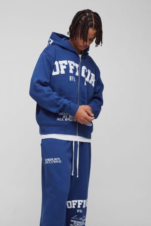 Oversized Boxy Official Print Tracksuit