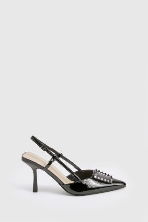 Studded Hardware Detail Court Heels