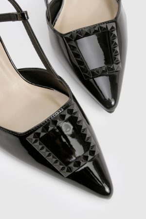 Studded Hardware Detail Court Heels