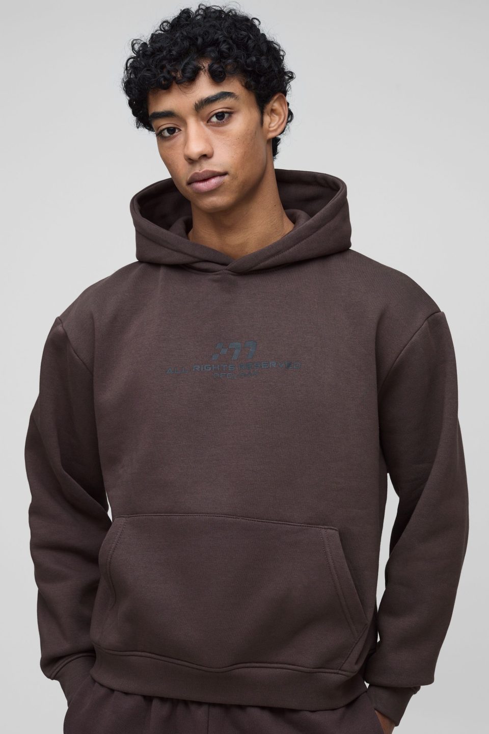 Oversized Boxy M Graphic Hoodie
