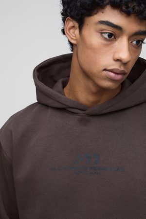 Oversized Boxy M Graphic Hoodie