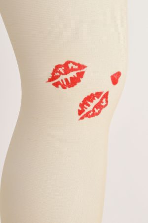 Kiss Print Tights