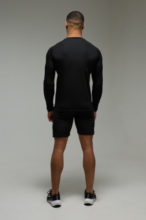 Man Active Crew Neck 1/4 Zip Short Tracksuit