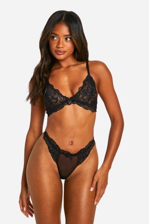 Non-wired Lace Triangle Bra