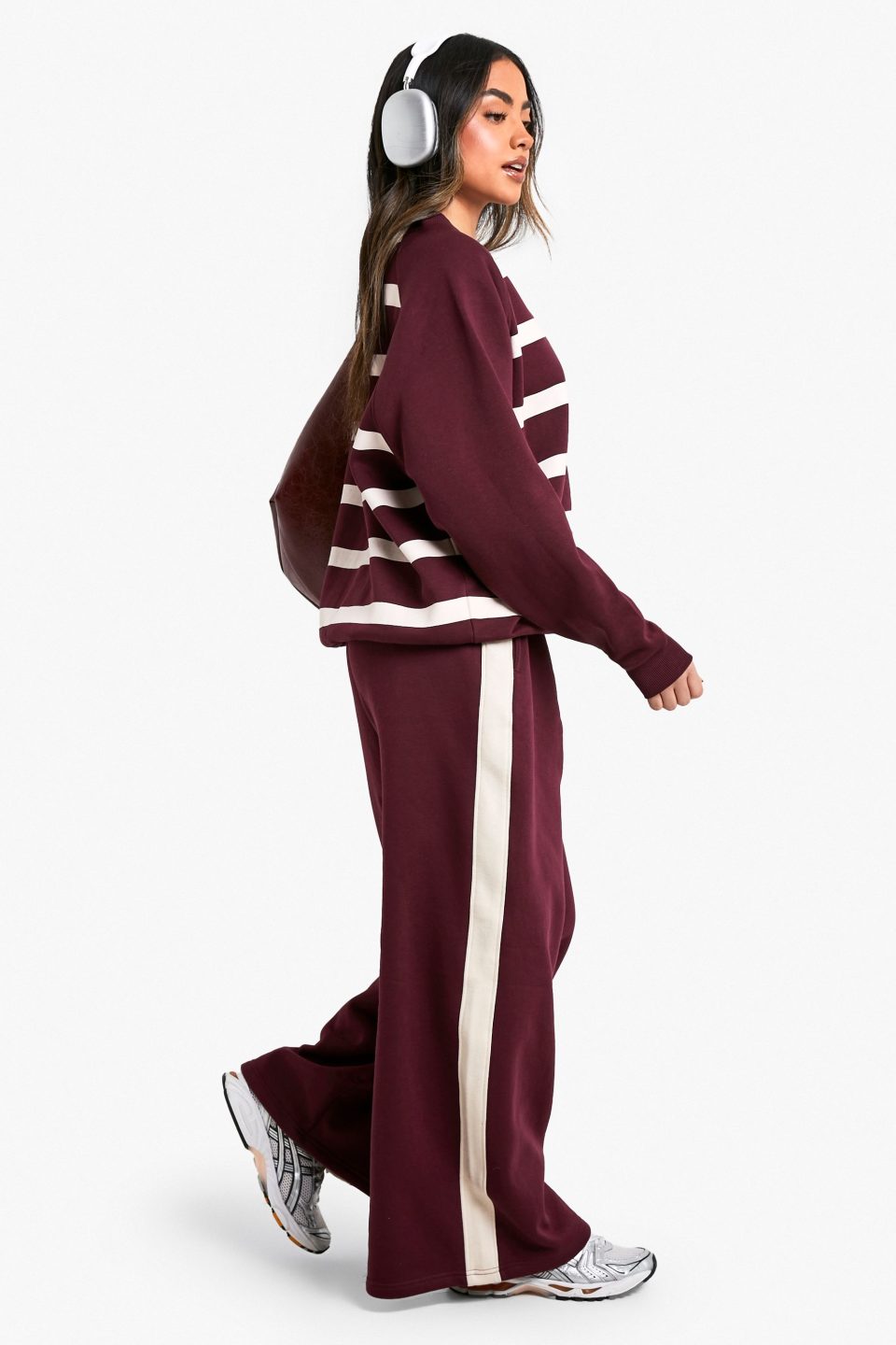 Side Striped Wide Leg Jogger