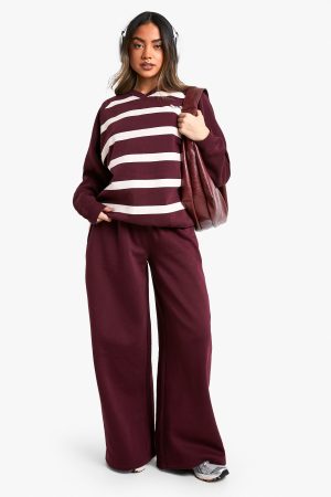 Side Striped Wide Leg Jogger