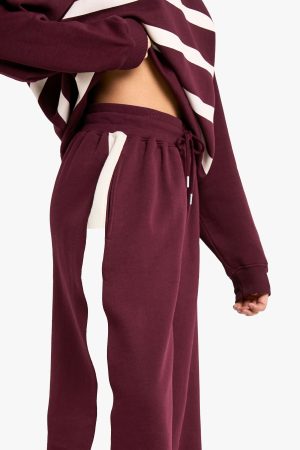 Side Striped Wide Leg Jogger