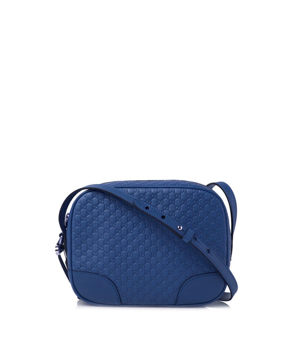 GG Marmont Leather Crossbody Blue Crossbody Bags