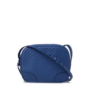 GG Marmont Leather Crossbody Blue Crossbody Bags