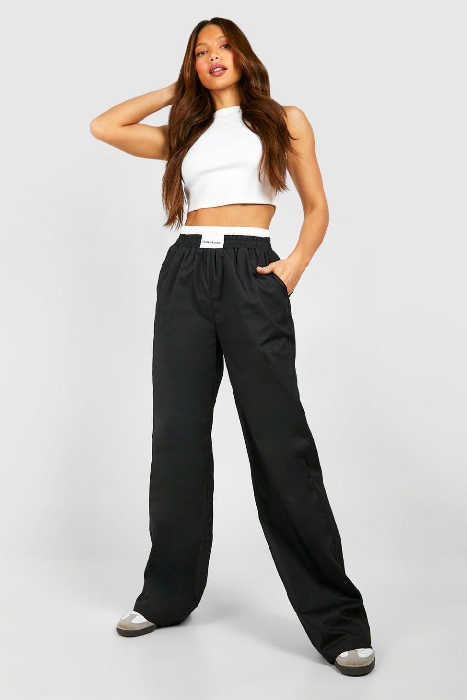 Tall Contrast Waistband Detail Trousers
