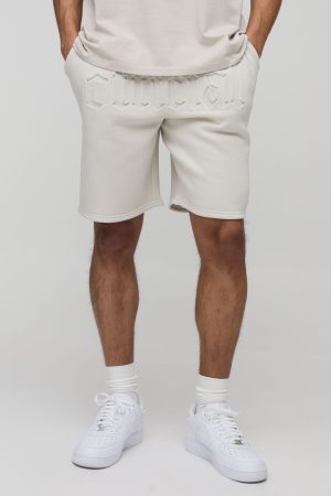 Relaxed Fit Gothic Official Embossed Short