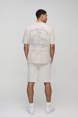 Relaxed Fit Gothic Official Embossed Short
