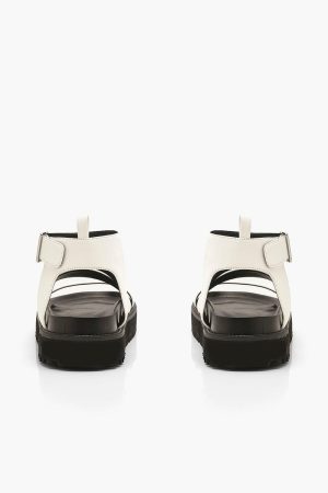 Triple Strap Chunky Footbed Sandals