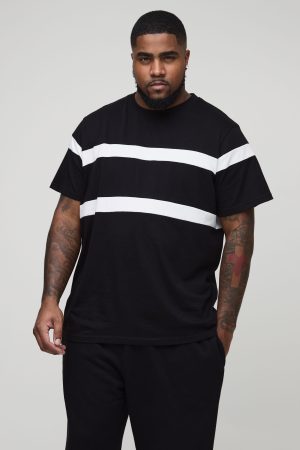 Plus Slim Colour Block T-Shirt