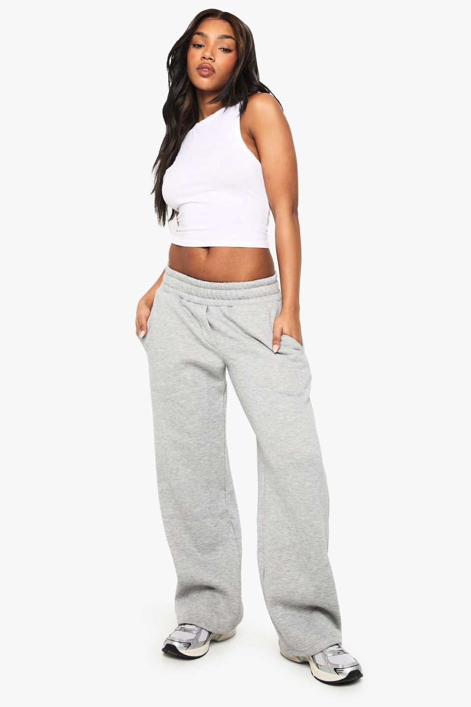 Back Pocket Straight Leg Jogger With Placket Detail