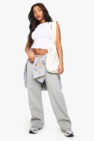 Back Pocket Straight Leg Jogger With Placket Detail
