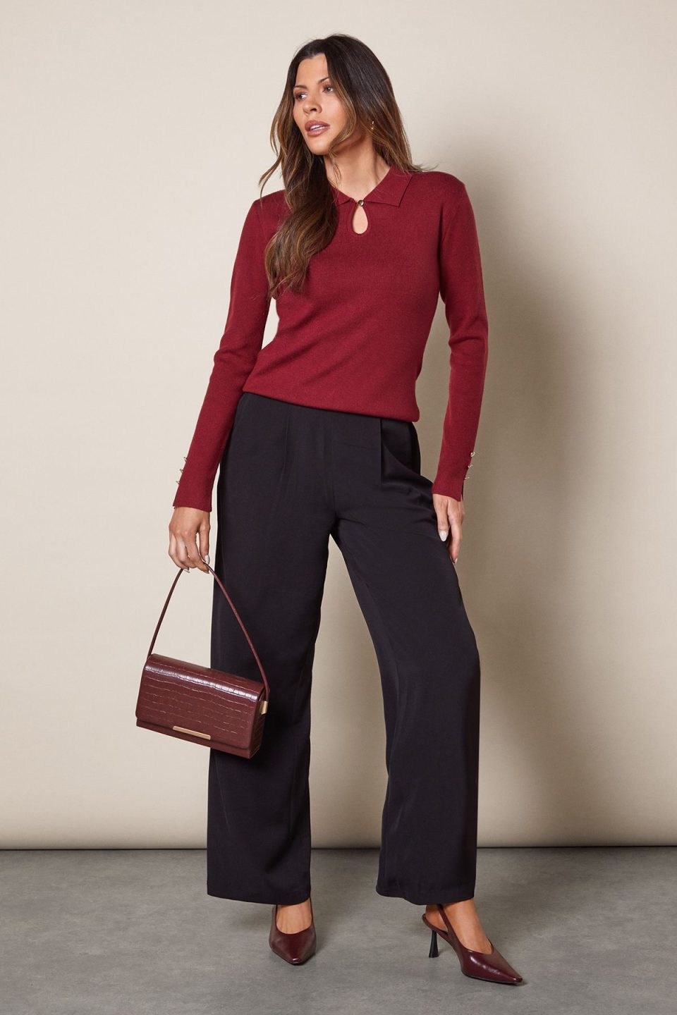 Pull on Wide Leg Trousers