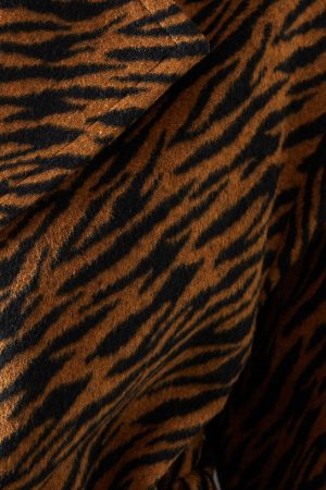 Zebra Belted Wrap Coat
