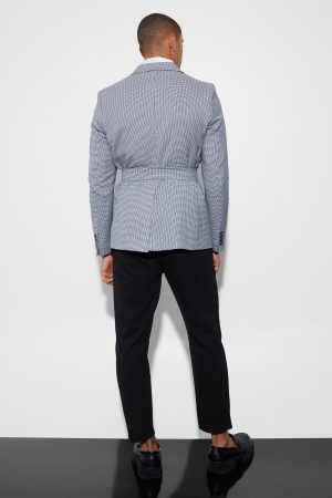 Slim Single Breasted Blazer With Belt