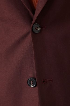 Claret Burgundy Slim Fit Suit Jacket